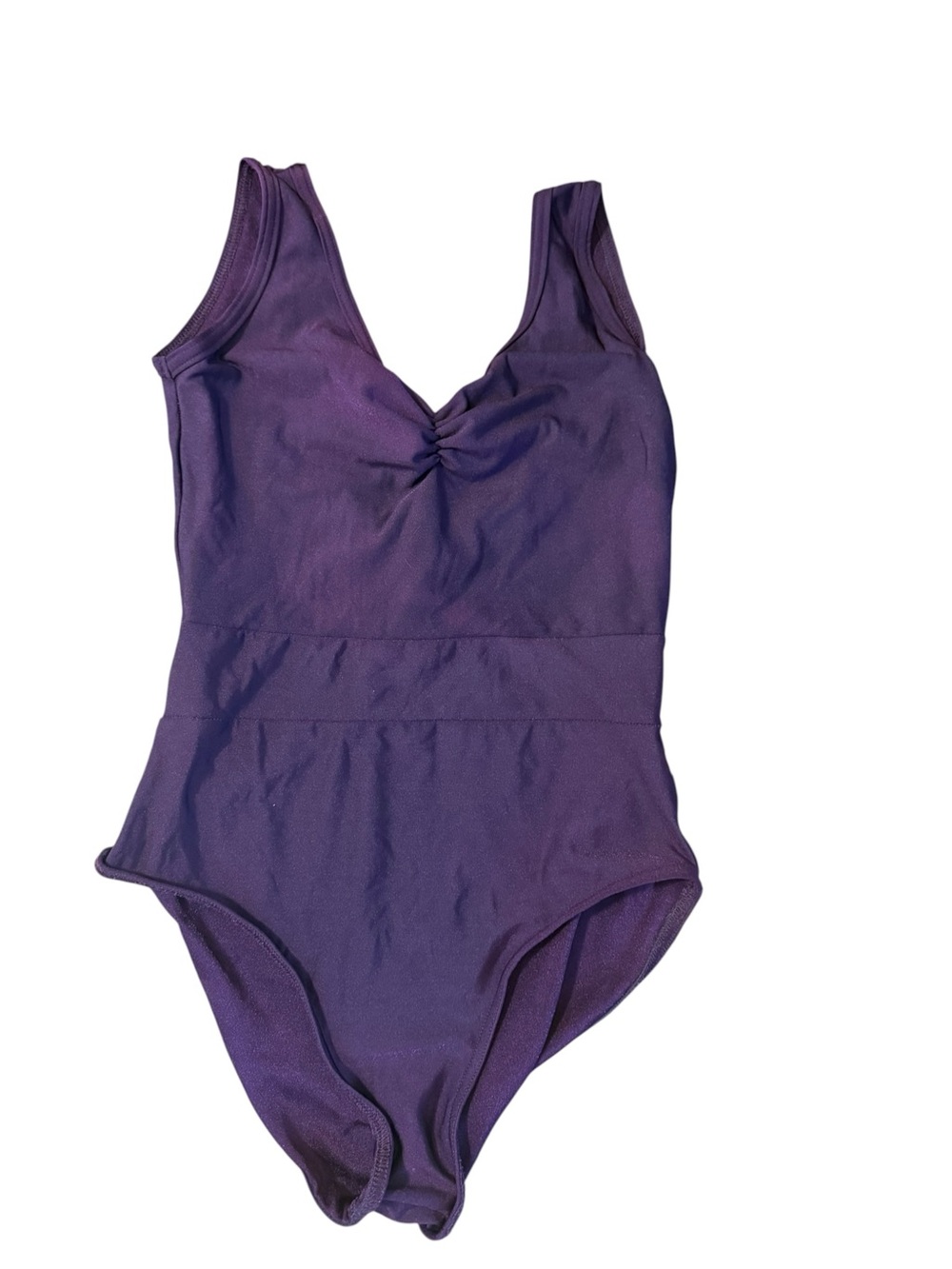 Yumiko Women’s XS Burgundy Leotard Ruched Front Ballet Dance Bodysuit
